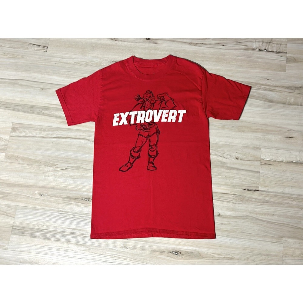 Disney Parks Authentic Gaston Extrovert Red Shirt Size S Beauty & The Beast